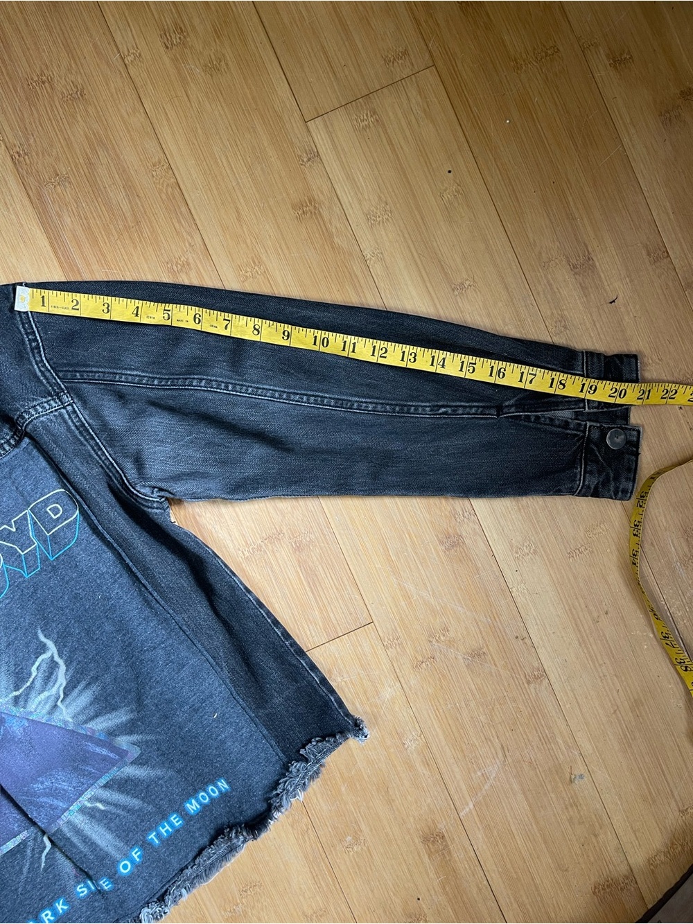 Pink Floyd Y2K Miss Sixty black denim trucker jacket with Graphic  M - Picture 5 of 5